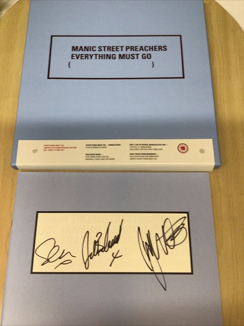 Signed Box Set-Manic Street Preachers-Everything Must Go-Lp/2Cd/2Dvd/Book-Mmmnrm