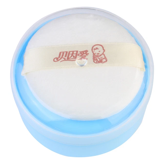 Blue Pulver Puff talco polvo puff según polvo de baño recipiente para