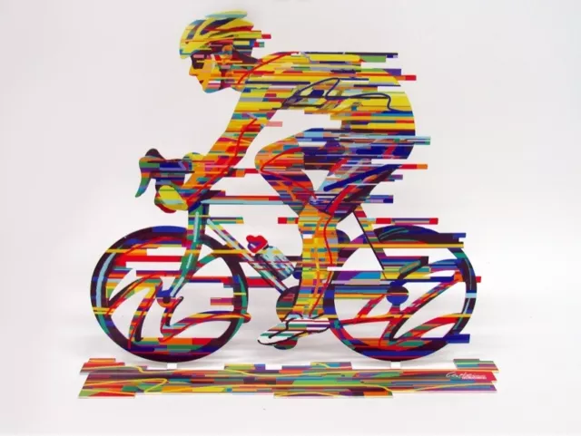 David Gerstein Arte Moderno CAMPEÓN Bicicleta Corredor Bicicleta Escultura de Metal Arte Pop