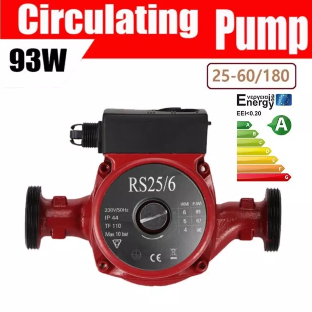 25/60-180 Central Heating Hot Water Circulation Circulator Circulating Pump 93W