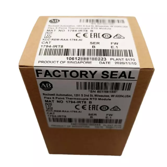 New Factory Sealed AB 1794-IRT8 SER B Flex 8 Point Thermocouple RTD Module PLC