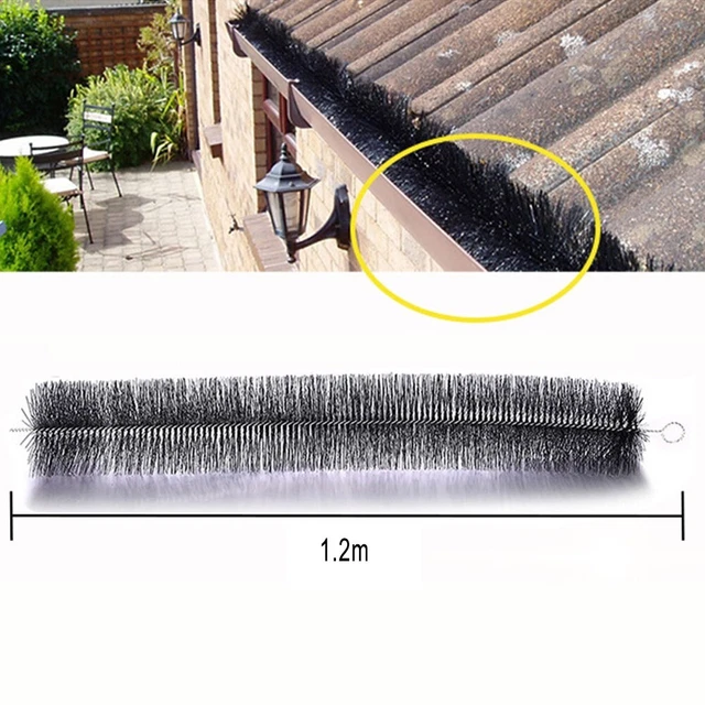 Práctico canalón cepillo lavabo tubos techo Ø100 mm caídas negro