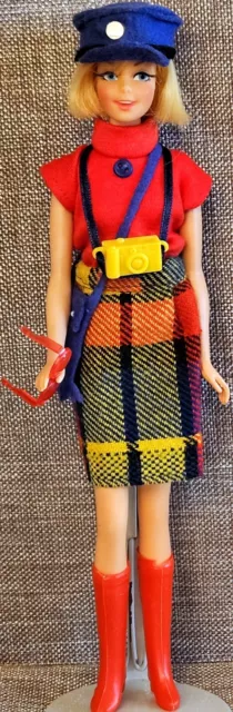 Vintage Barbie Mod 60'S Groovy London Tour Plaid Mini Set Francie Twiggy Casey🛵