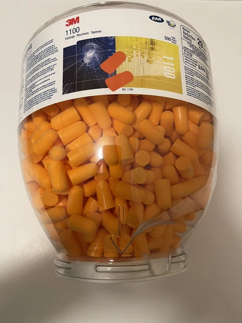3M 391-1100 One Touch™ Uncorded Ear Plugs, 29 Db Rated, Tapered Shape, 500 PR