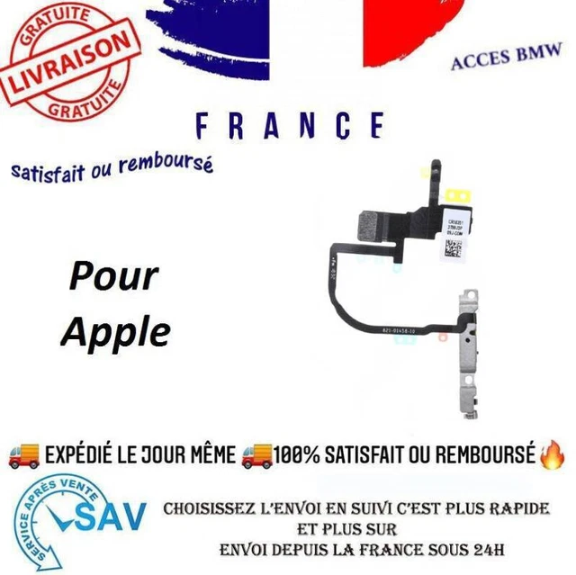 Câble Flexible Nappe Bouton Power/flash/micro Pour IPhone 11 - Noir, Neuf