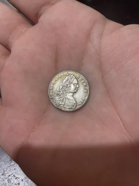 Austria 1 Ducat coin 1752 CA brass 2