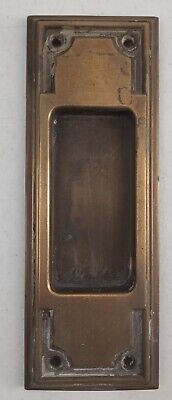 Antique Brass Pocket Door Cover Finger Plate Backplate