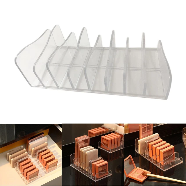 Makeup Eyeshadow Palette Organizer Vertical 8 Section Divided Compact Cosmetics
