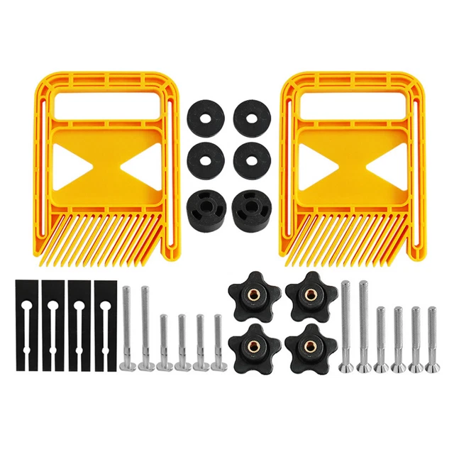 28pcs Woodworking Extended Feather Loc Board Kit Adjustable Wood Bench Saw Tool