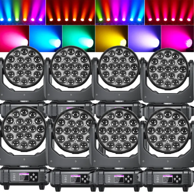 U`King 19x15W Moving Head Wash Stage Lighting RGBW Beam DMX Party Disco Lights