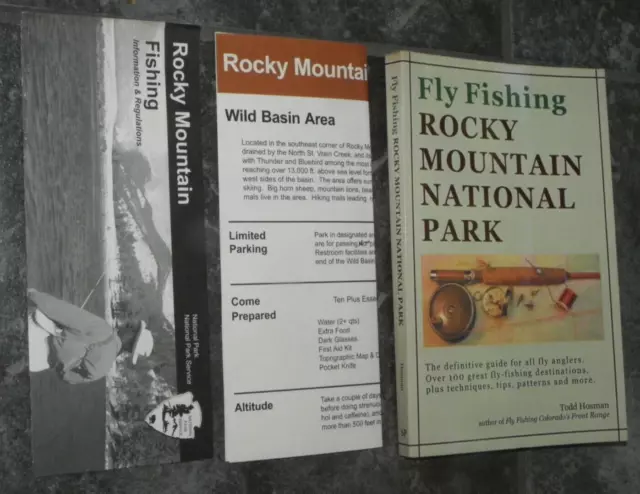 Fly Fishing Rocky Mountain National Park-Hosman-2003-Author Signed + 2 Park Bros