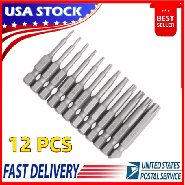12pc Bit Set Quick Change Connect Impact Driver Drill Security Tamper Proof US