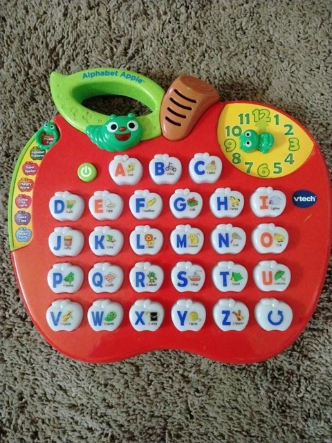 VTECH 1010 ALPHABET Apple Learning Toy Phonics Abc's Music Lights And ...