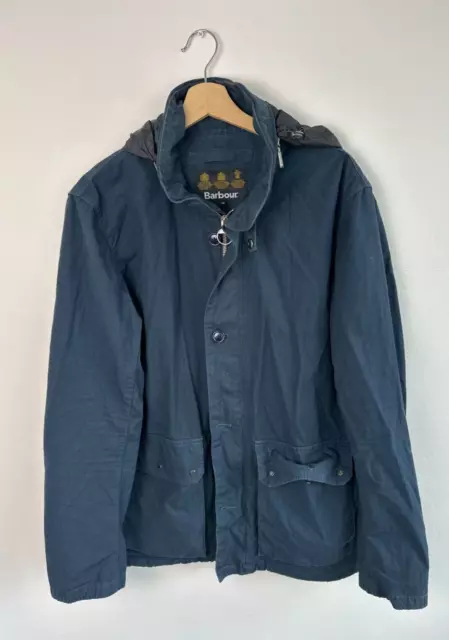 Barbour Utility Rig Jacket Casual Jacket Cotton Navy Blue Medium M Mens