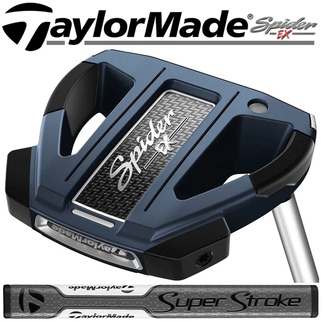 Taylormade Spider Ex Navy/White #3 Short Slant Putter 34" +Headcover / Left Hand