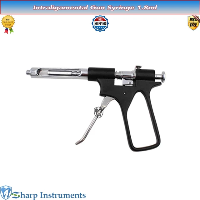 INTRALIGAMENTAL GUN SYRINGE Anesthetic Pistol, Dental Implant Injection ...