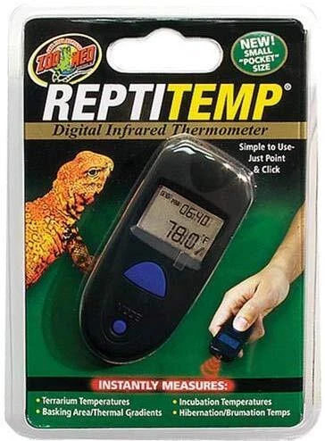 (3 Pack)  Zoo Med Labs ReptiTemp Digital Infrared Terrarium Thermometer