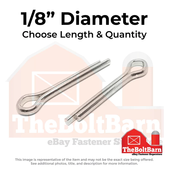 1/8" Stainless Extended Prong Cotter Pin (Choose Length & Qty)