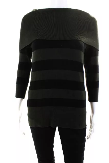 FRENCH CONNECTION WOMENS Striped Rib Turtleneck Long Sleeve Sweater ...