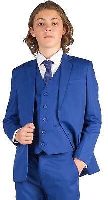 Boys Suits Boys Blue Suit Pageboy Prom Wedding Suit Party Formal 5 Piece Suit