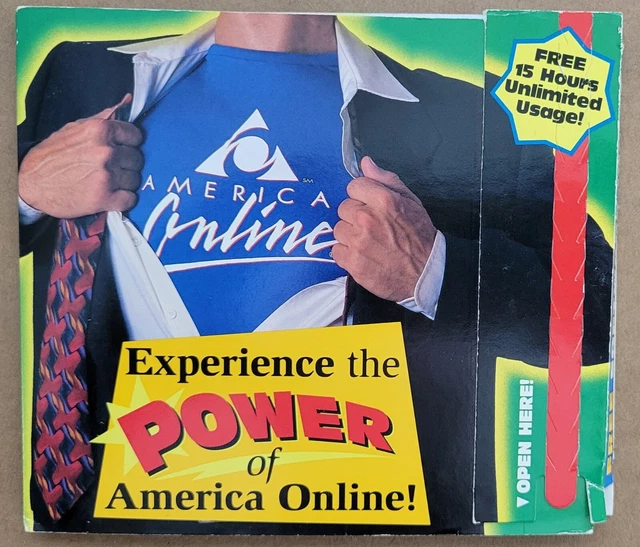 Vintage AOL Diskette. Rare "Experience the Power" Theme. Unopened in Mint cond.