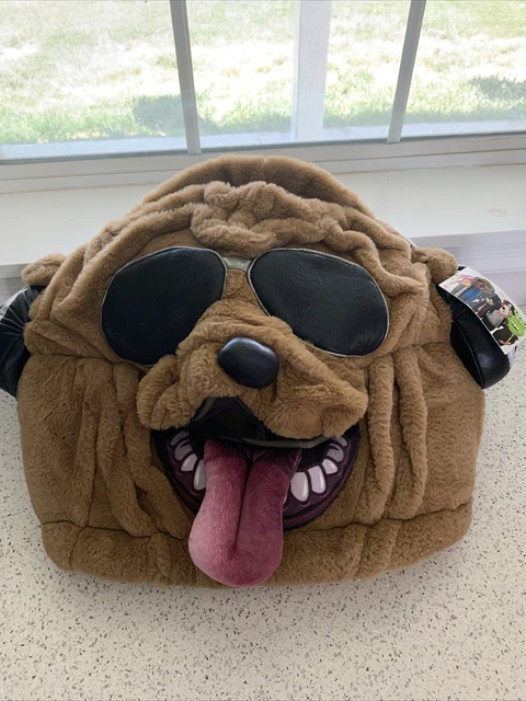 Women Owned Brown Bulldog Beat Plush Head Mask
