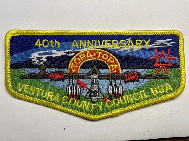 Topa Topa OA Lodge 291 WWW 40th Anniversary Boy Scout BSA Flap Patch