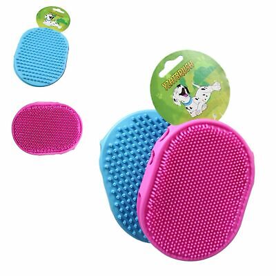 Pet Bath Brush Cat Dog Double Sided Silicone Grooming Massage Mitt Comb, 5035