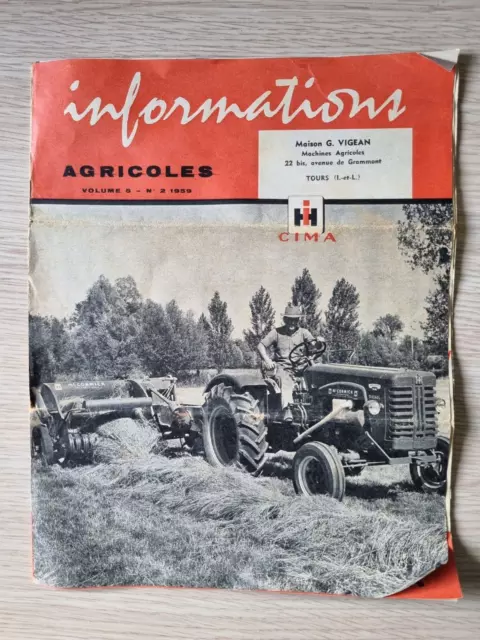 magazine information agricoles volume 5 n°2 1959 IH CIMA