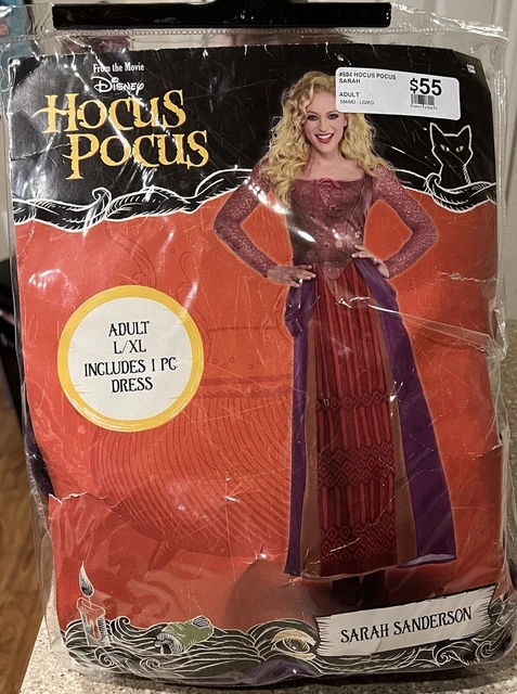 Womens Hocus Pocus Sarah Sanderson Sis Witch Halloween Costume Dress ADULT L/XL