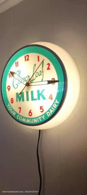 vintage lighted advertising wall clock