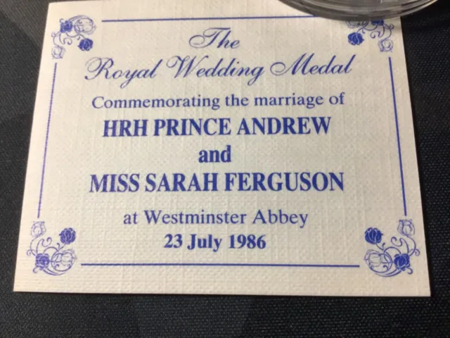 The Royal Wedding Medal for HRH Prince Andrew & Miss Sarah Ferguson