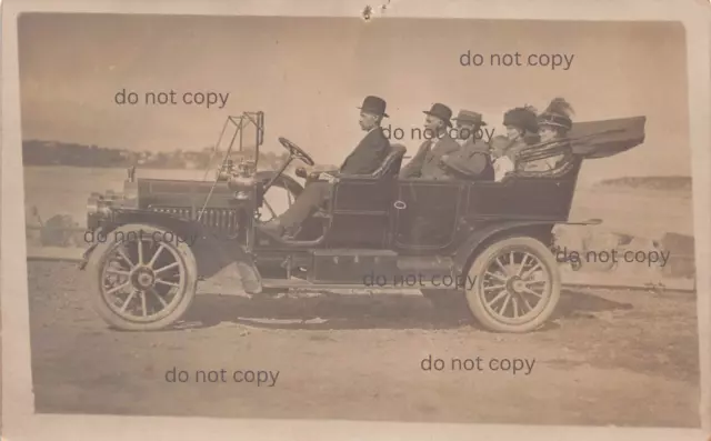 RPPC Fawick Flyer Sioux Falls SD Coach Automobile Car Photo Vtg Postcard A16