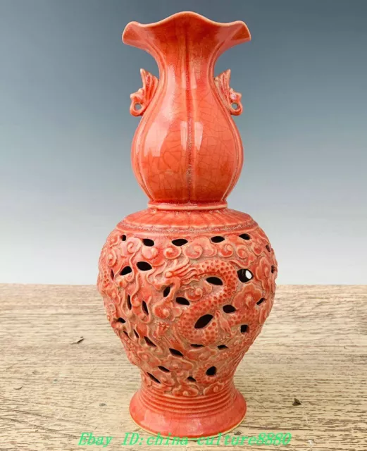 11.5 "Chine vase en porcelaine Feng Shui Dragon bête