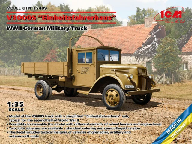 ICM 1:35 35409 V3000S Einheitsfahrerhaus, WWII German Military Truck
