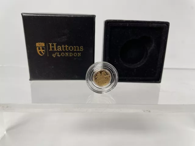 Hattons of London 1/8 Gold Sovereign 22ct George & Dragon Elizabeth II 2021
