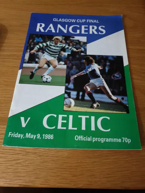 Rangers v Celtic 1986 Glasgow Cup Final Programme
