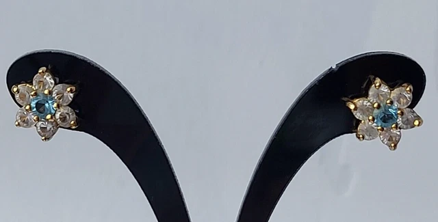 Lot De 2 Paires De Boucles D'oreilles Anciennes Années 1980 Plaqué Or Poinçonné - Très Bon état