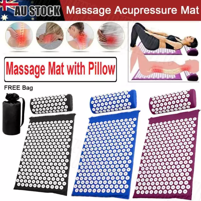 Massage Acupressure Mat Yoga Shakti Sit Lying Mats Pain Stress Soreness Relax AU