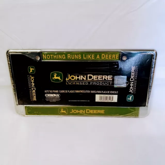 John Deere metal license plate frame holder