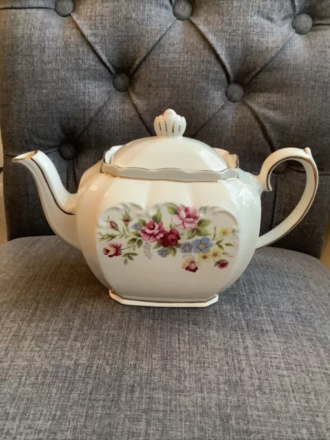 New Vintage Sadler Windsor Cube Floral Teapot Tea Pot Made In England