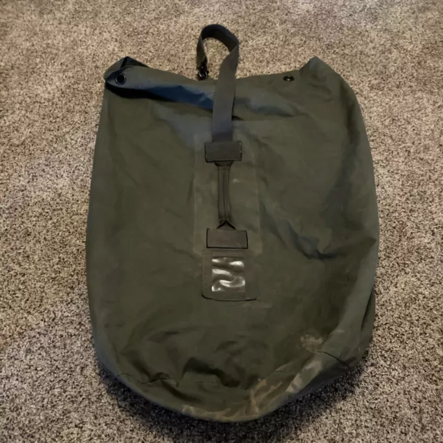 Vintage Military Seabag Duffle Bag US Canvas Army Green Carryall Sack Vietnam