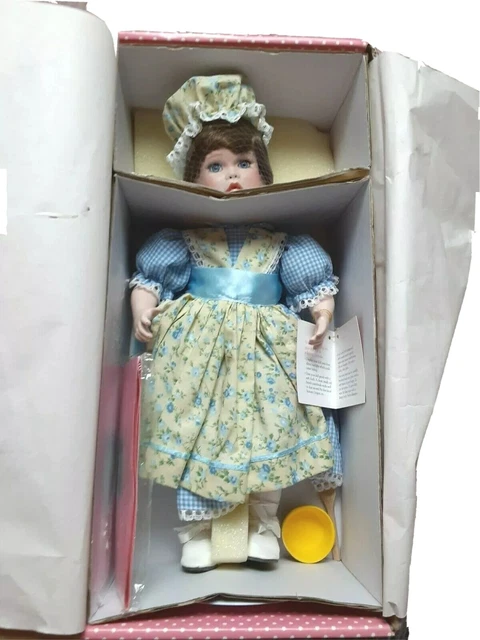 Treasury Collection Paradise Galleries Little Miss Muffet Porcelain Doll Box NIB