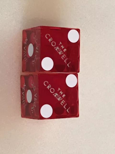 One pair of matching Casino Dice - Cromwell - Las Vegas Nevada - Red