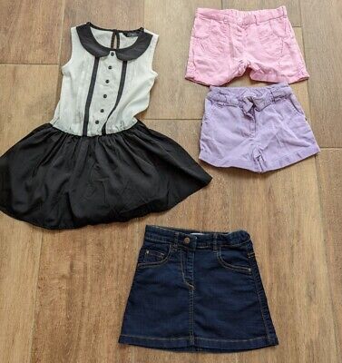 Girls Clothing Bundle  - Age 4 or 4-5 (4 Items) Inc Party Dress, Skirt, Shorts