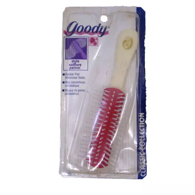 VINTAGE 1996 Goody 6" Rubber Base Small Styling Brush Heat Resistant damaged pkg