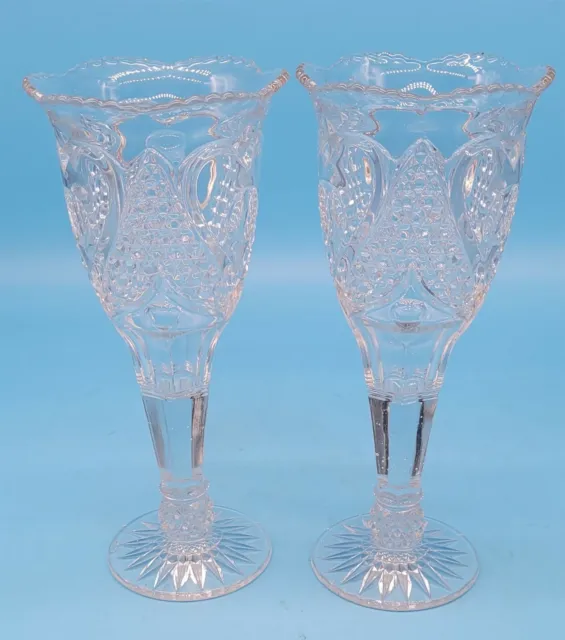 ThriftCHI ~ (2) Pressed Cut Glass Goblets