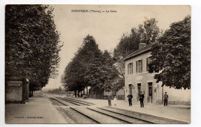 DONTRIEN Marne CPA 51 la gare