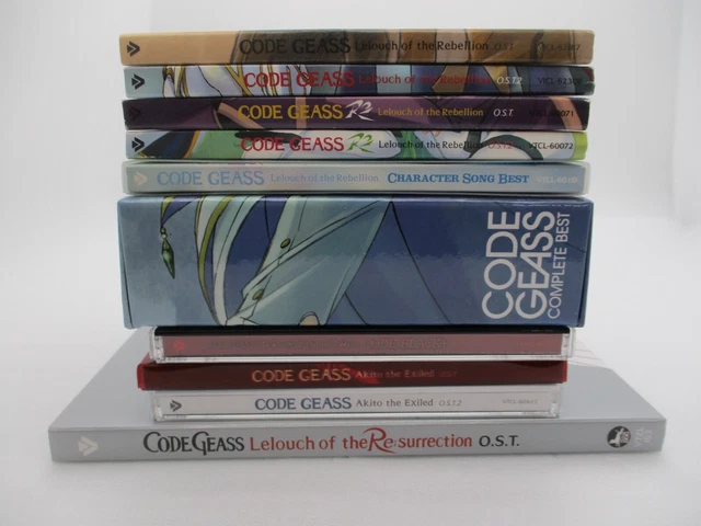 CODE GEASS 10CDS Bande Originale Lelouch De La Rébellion Akito L'Exilé ...