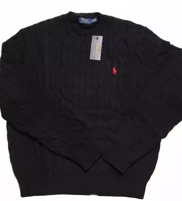 *NWT - Polo Ralph Lauren Men's Crew Neck Cotton Cable-Knit Sweater  : S - XXL 3